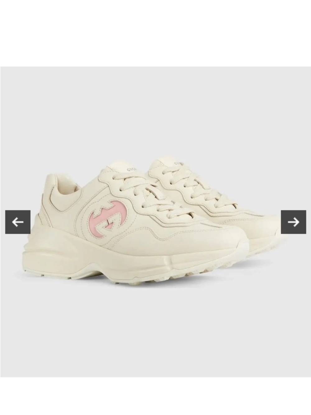 Gucci rython leather sneakers womens 6.5 - Picture 1 of 12